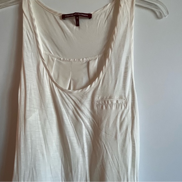 BNWOT COMPTOIR DES COTONNIERES SILK BLEND WHITE FLOWY TANK - Picture 7 of 7